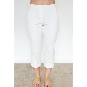 Express Editor White Cropped Pants Womens Size 4 Business Casual Career